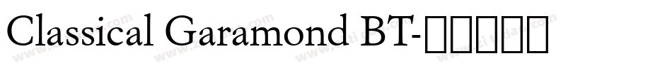 Classical Garamond BT字体转换